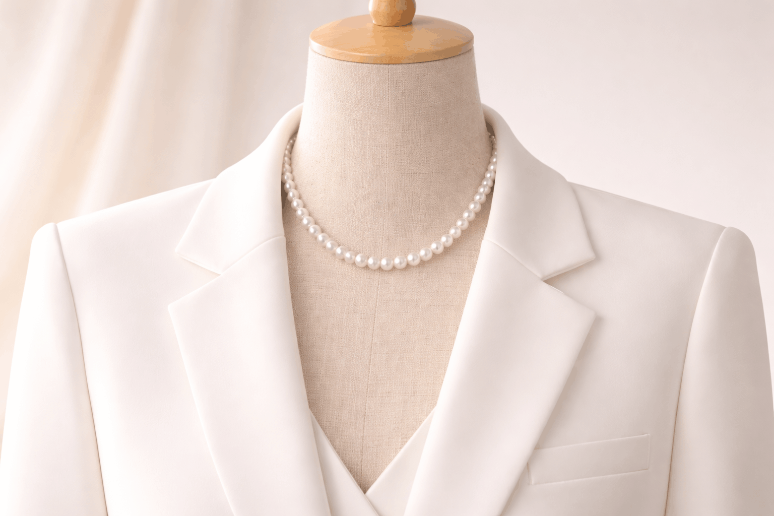 pearlsonly-blog-113-image-2-pearl - Hvit blazer med perlekjeder - Perlesmykker - pearlsonly