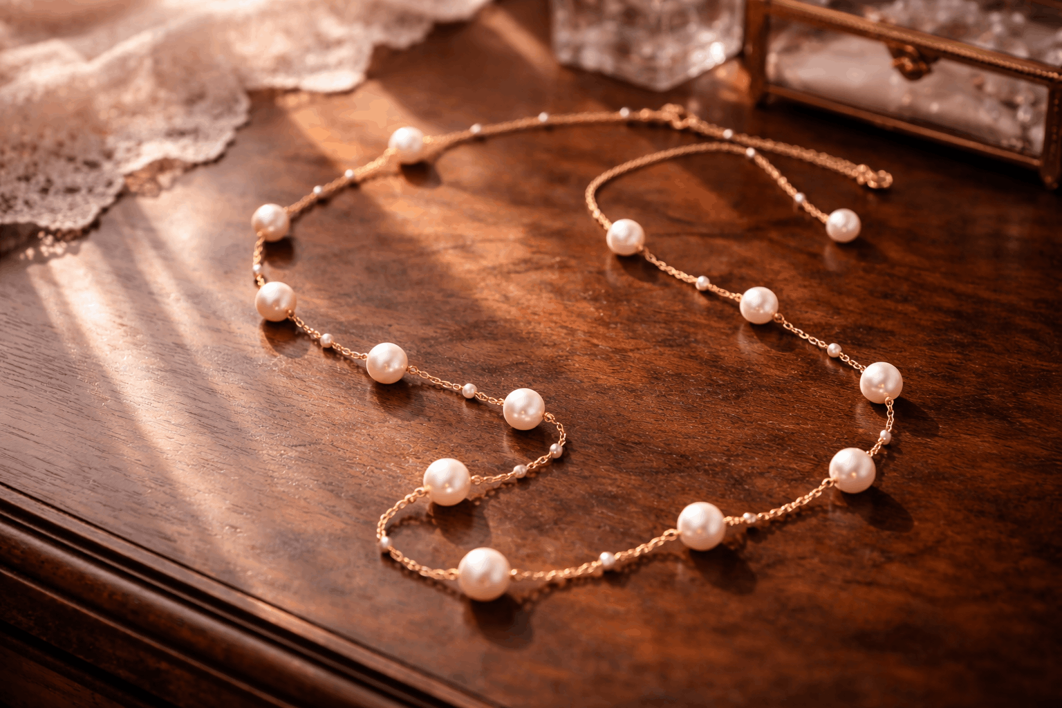 pearlsonly-blog-127-image-6-pearl - Gullkjede med perlestasjoner - Perlesmykker - pearlsonly