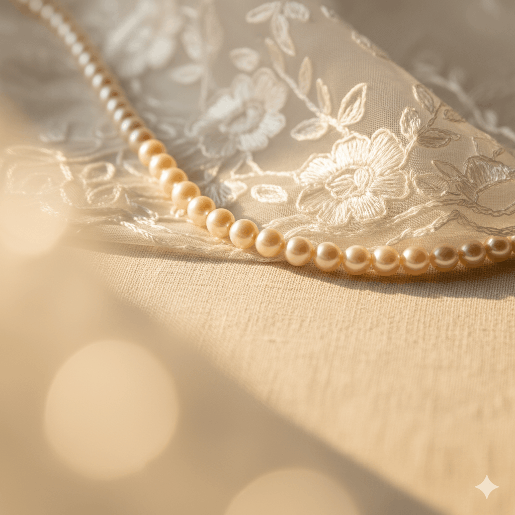 02. Tone-on-tone-regelen – Matche perlesmykkene med stoffet