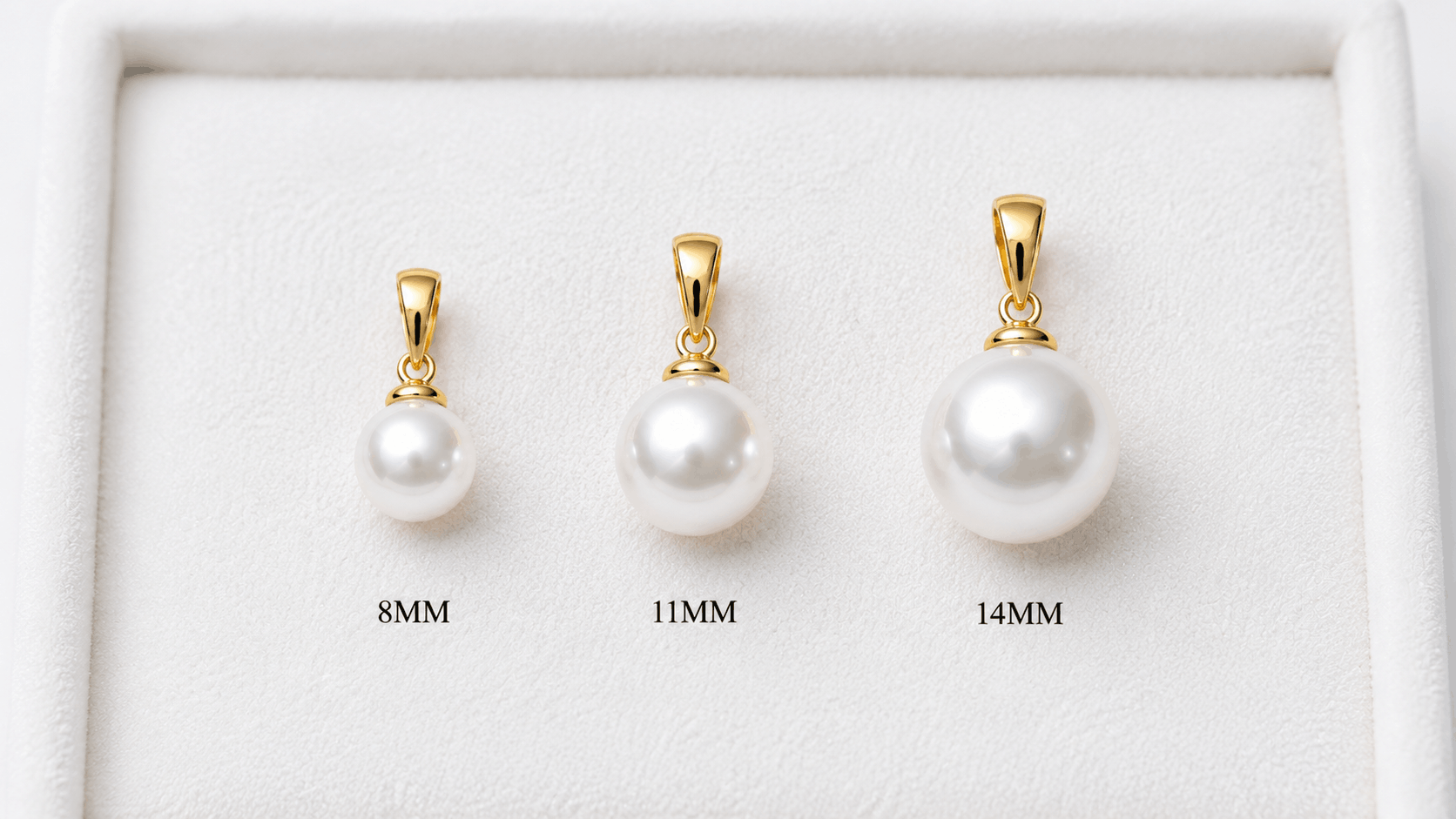 02. Freshwater Cultured Pearl Pendant — Størrelser og hva de betyr