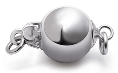 Spenne i Ball - 14K hvitt gull