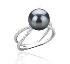 9-10mm Tahitisk Ringe in Zana Svart