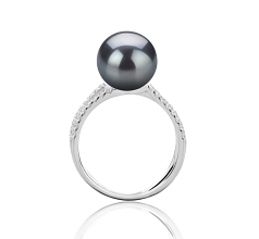 9-10mm Tahitisk Ringe in Zana Svart
