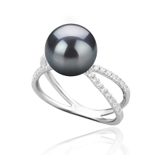 9-10mm Tahitisk Ringe in Zana Svart