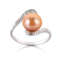 9-10mm Ferskvann Ringe in Chantel Rosa