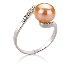 9-10mm Ferskvann Ringe in Chantel Rosa