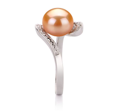 9-10mm Ferskvann Ringe in Chantel Rosa