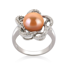 9-10mm Ferskvann Ringe in Fiona Rosa