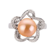 9-10mm Ferskvann Ringe in Fiona Rosa