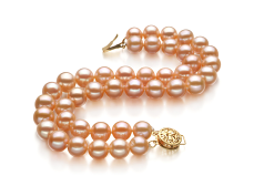 7-8mm Ferskvann Armbånd in Maksimalt Rosa