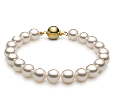 7.5-8mm japansk Akoya Armbånd in Hanadama 7-tommers Hvit