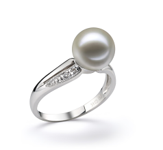 9-10mm Ferskvann Ringe in Caroline Hvit