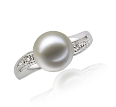 9-10mm Ferskvann Ringe in Caroline Hvit