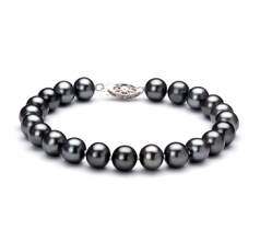 7.5-8.5mm Ferskvann Armbånd in Farget svart